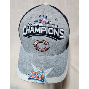 Chicago Bears 2006 Champions Gray Strap Back Super Bowel Reebok NFL  Cap